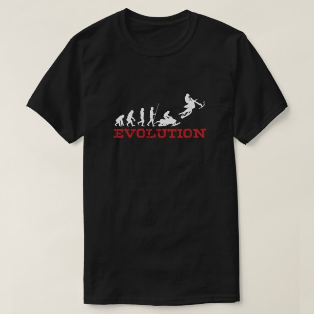 Extreme Snowbike Evolution Snow Bike Sports Gift T-Shirt (Design vorne)