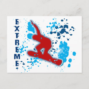 EXTREME SNOWBOARING POSTKARTE