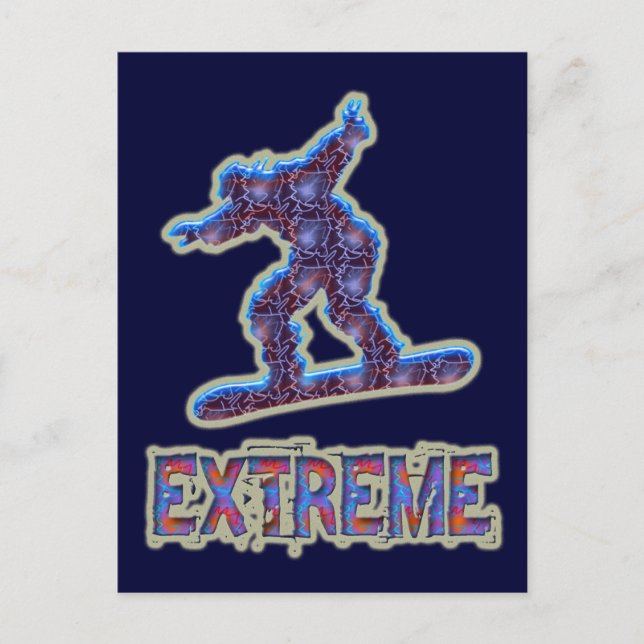 EXTREME SNOWBOARING POSTKARTE (Vorderseite)