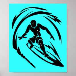 extreme_sport_003 SURFING TYP TATTOO TRIBAL Poster