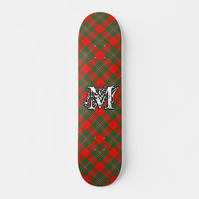 Extreme Tartan Clan Gregor MacGregor Monogram Skateboard (Vorne)