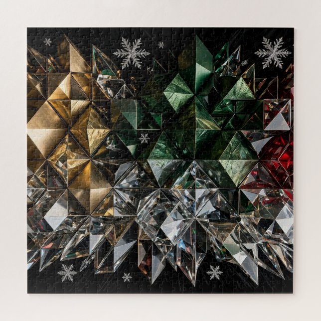 Extremer 3D-Mosaik-Weihnachtsbaum Abstract  Puzzle (Horizontal)