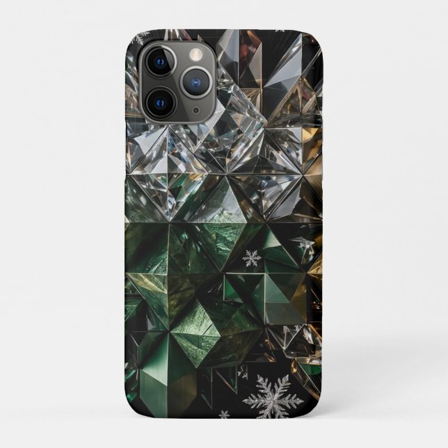 Extremer abstrakter 3D-Mosaik-Weihnachtsbaum  Case-Mate iPhone Hülle (Rückseite)