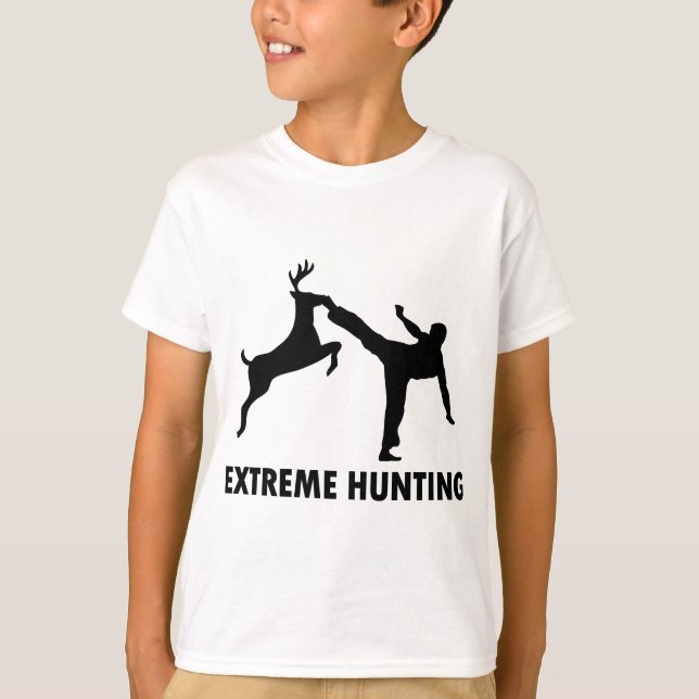 Extremer Jagd-Rotwild-Karate-Tritt T-Shirt (Vorderseite)