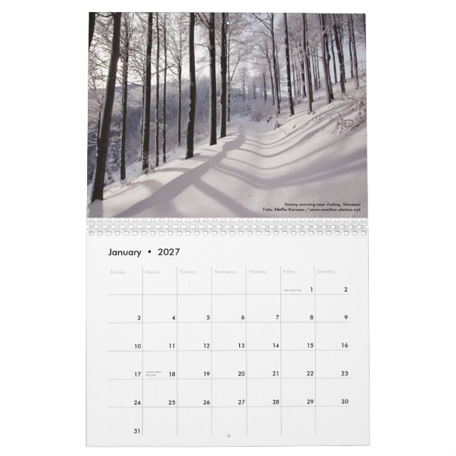 Extremer Kalender des Wetters 2013 (Jan 2027)