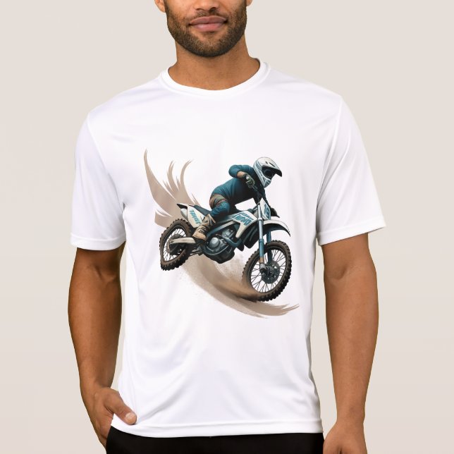 Extremer Motocross-Fahrer Feel the Thrill Tee (Vorderseite)