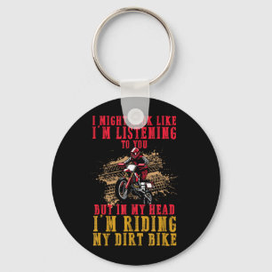 Extremer Motocross-Fan Dirt Bike Fahrer Traum Funn Schlüsselanhänger