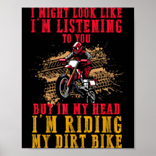 Extremer Motocross-Fan Dirt Bike-Fahrers Traum Lus Poster