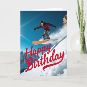 Extremer Snowboarder-Geburtstagskarte Karte