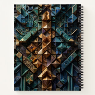 Extremes 3D vertikales Mosaik Notizbuch