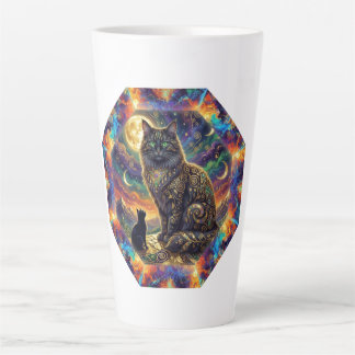 Extremes Fantasybild von 2 Katzen im Sci-Fi-Settin Milchtasse