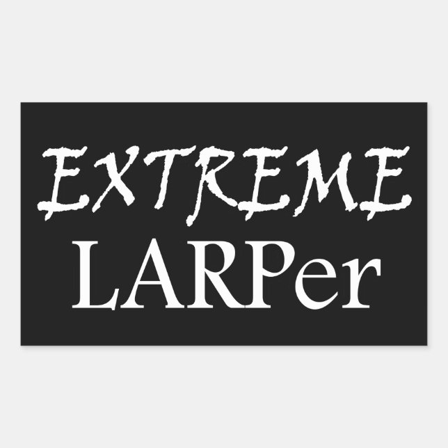 Extremes Larper Rechteckiger Aufkleber (Vorderseite)