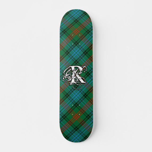 Extremes Tartan-Clanross-Monogramm Skateboard (Vorne)