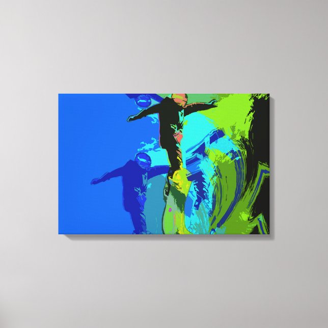 Extremrennen - Snowboarder Leinwanddruck (Vorderseite)