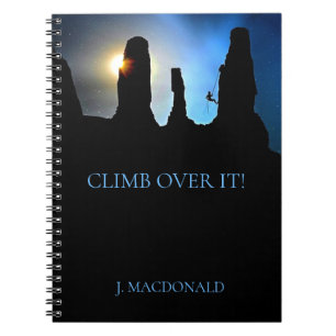 Extremsport, Monogramm, Bergsteiger, Journal Notizblock