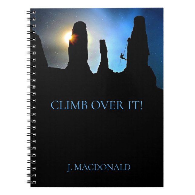 Extremsport, Monogramm, Bergsteiger, Journal Notizblock (Vorderseite)