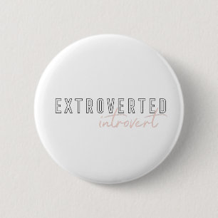 Extrovert Introvert Modernes Typografisches Sprich Button