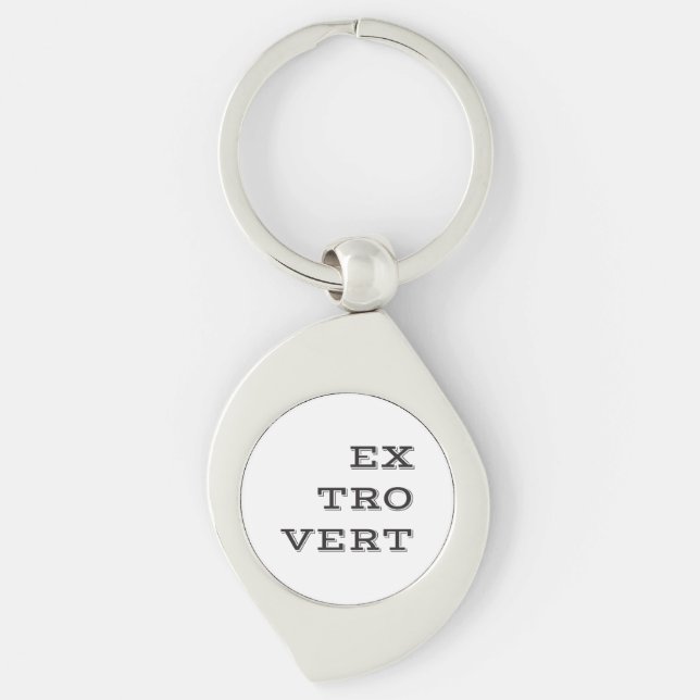 Extroverter metallischer Schlüsselanhänger (Vorderseite)