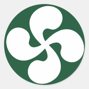 Extrudiertes Baskenkreuz Runder Aufkleber