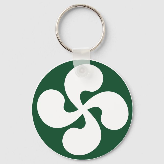 Extrudiertes Baskenkreuz Schlüsselanhänger (Vorderseite)