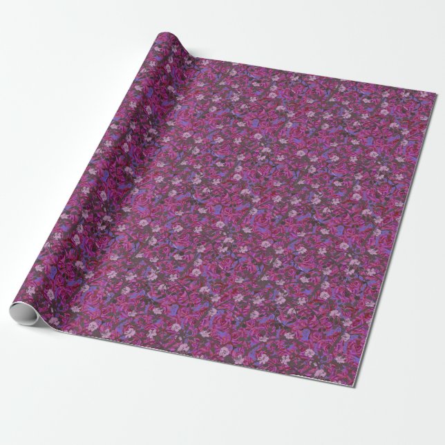 Exuberant frosting rose garden wrapping paper geschenkpapier (Ungerollt)