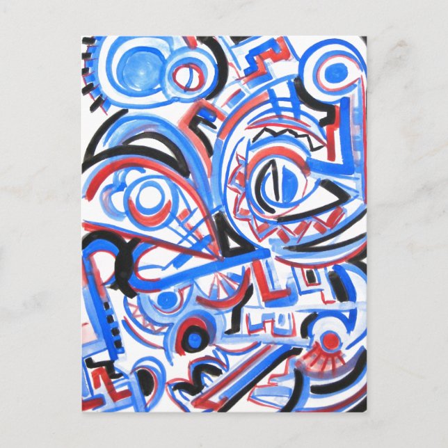 Exuberant Singing - Abstrakt Art Postkarte (Vorderseite)