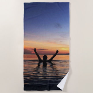 Exuberant Sunset Leyte Philippinen Strandtuch