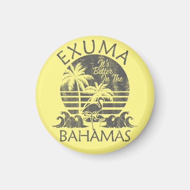 Exuma Bahamas Magnet Urlaub Rückweg Strand (Vorne)