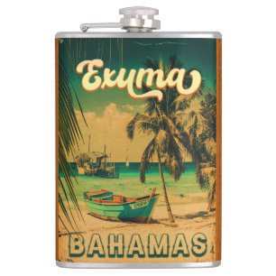 Exuma Bahamas Vintag Beach Souvenirs Flachmann