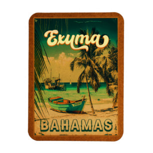 Exuma Bahamas Vintag Beach Souvenirs Magnet