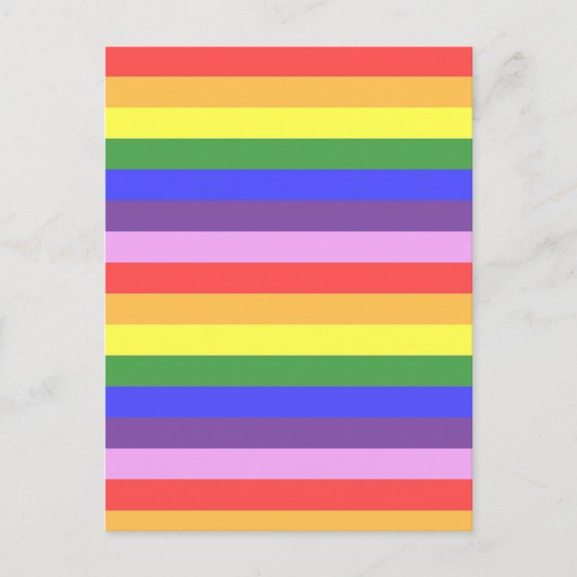Exzellente Rainbow Stripe Bright Colors Postkarte (Vorderseite)