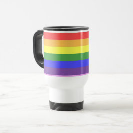 Exzellente Rainbow Stripe Bright Colors Reisebecher
