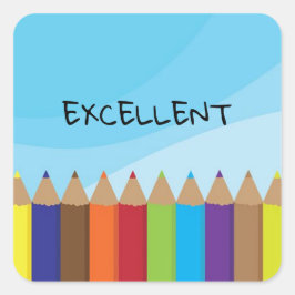 Exzellente Schulaufkleber Quadratischer Aufkleber