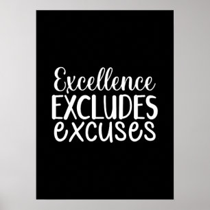 Exzellenz schließt Ausreden aus - Hustle, Gym, Erf Poster