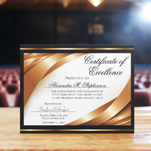 Exzellenzzertifikat Gold Black Ribbons