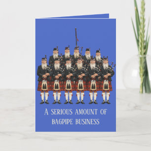 Exzentrische weißbärtige Dudelsackpfeifer Scottish Karte