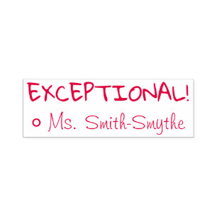 "EXZEPTIONAL!" Briefmarke aus Kautschuk Permastempel