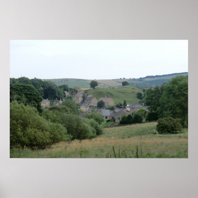 Eyam, das historische Pestdorf in Derbyshire Poster (Vorne)