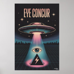 EYCONCUR ALIEN PYRAMID POWER POSTER