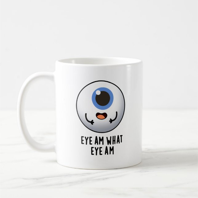 Eye Am Eye Am Funny Eyeball Puff Kaffeetasse (Links)