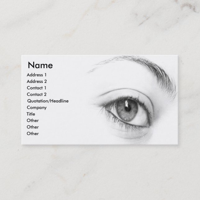 Eye Business Card Visitenkarte (Vorderseite)
