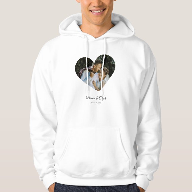 Eye-casing Heart Couple Gold and Black Hoodie (Vorderseite)