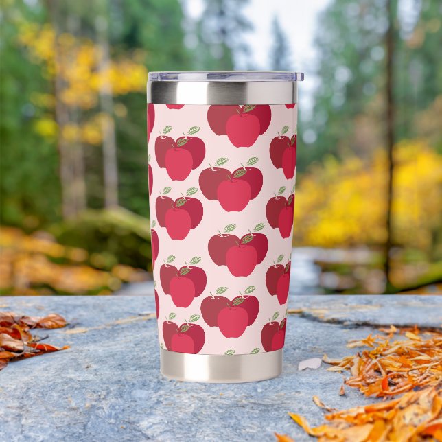Eye Catching Apple Pattern Insulated Drink Tumbler Thermobecher (Außenbereich)