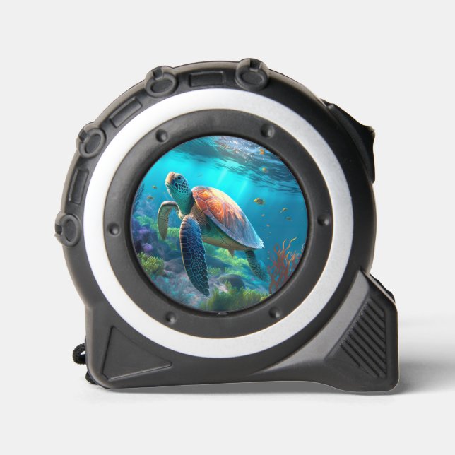 Eye Catching Custom Turtle Image Tape Measure Maßband (Vorderseite)