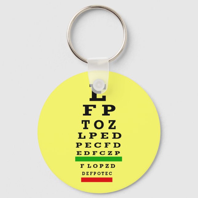 EYE CHART Geschenke Schlüsselanhänger (Vorderseite)