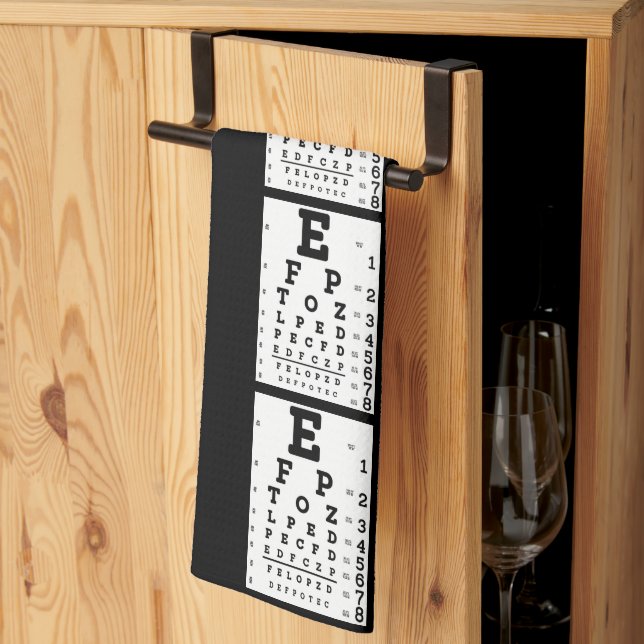 Eye Chart Optometrist Geschirrtuch (Drittel gefaltet)