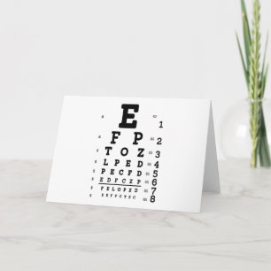 Eye Chart Optometrist Karte