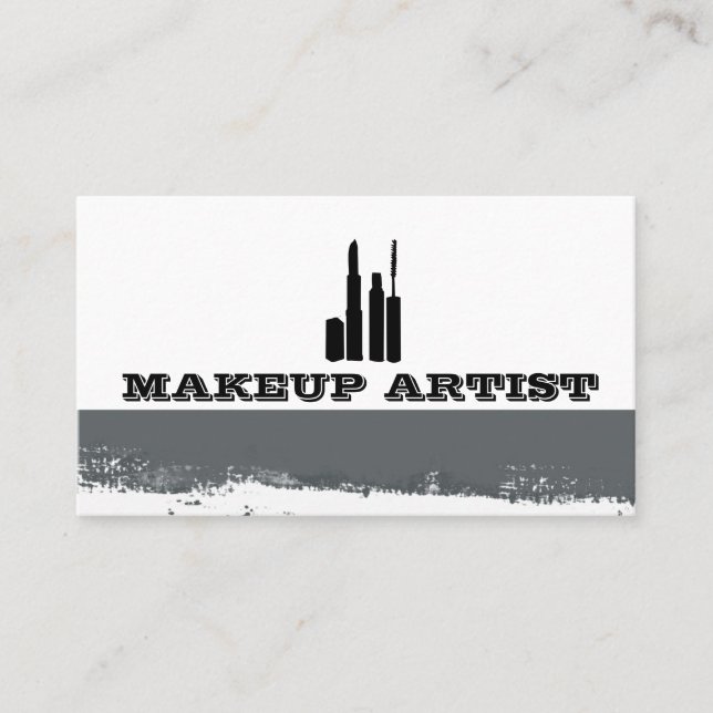 Eye Cosmetics Abstrakte Spritzer Makeup Artist Visitenkarte (Vorderseite)