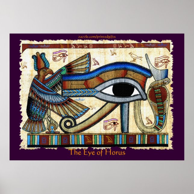 EYE DER HORUS-Ägyptische Kunst Poster (Vorne)