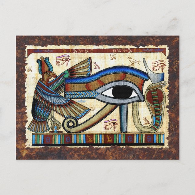 EYE DES HORUS Ancient Egyptian Art Postcard Postkarte (Vorderseite)
